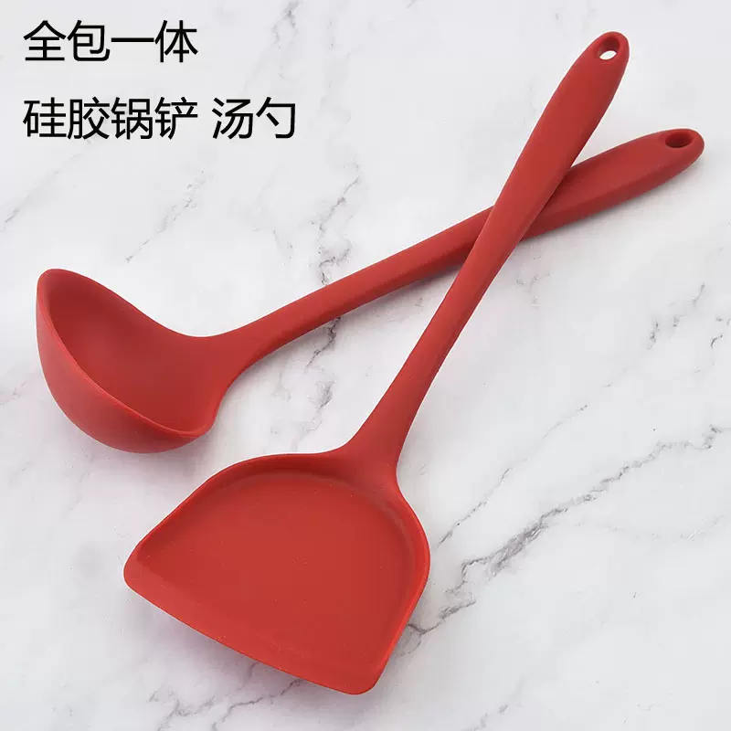 量大可议价 硅胶锅铲硅胶汤勺一体炒菜铲子不粘锅专用铲烹饪勺铲