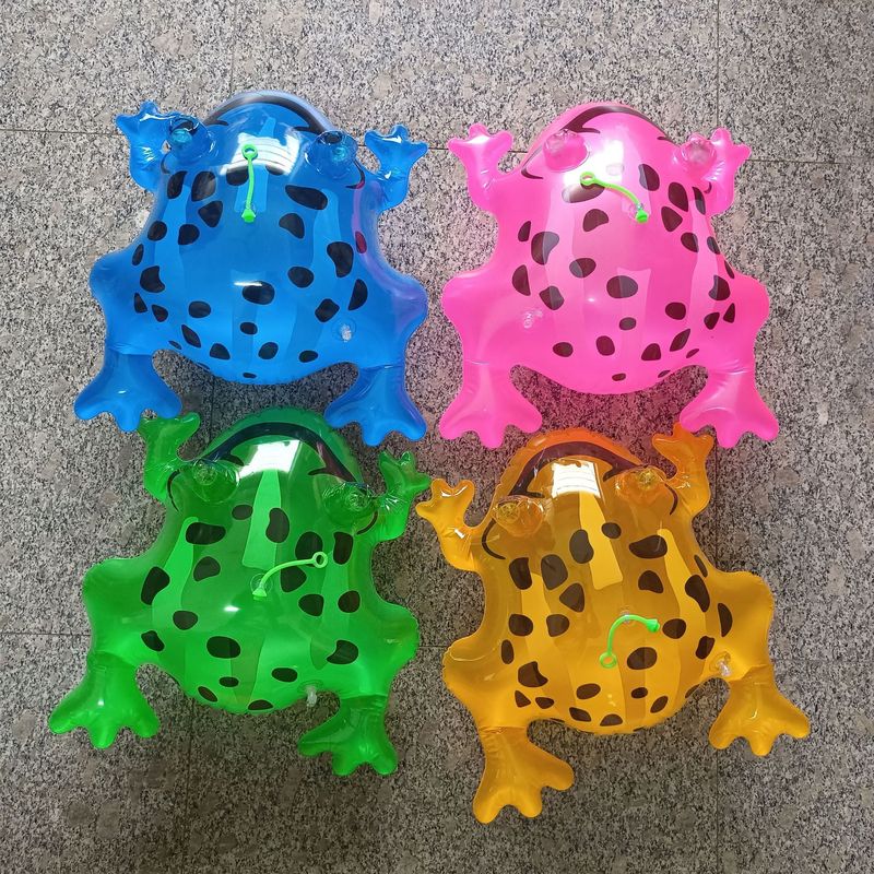 PVC inflatable bags and other Luminous frog play rope with lamp swimming frog stall toy parent-child interaction frog balloon