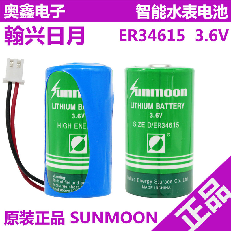 Hanxing Riyue ER34615 Energy 3.6V Flowmeter Vortex Meter Water Meter Internet of Things Lithium Battery