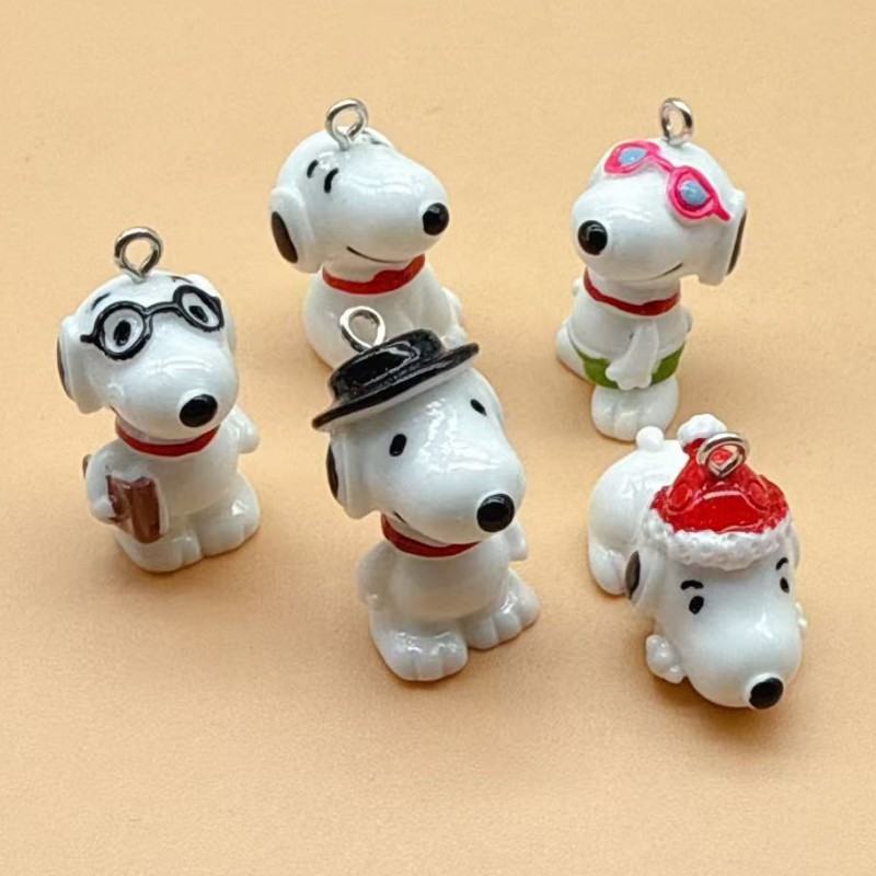 立体漫画かわいい子犬樹脂アクセサリークリーム接着剤 DIY 携帯電話ケースヘアピンキーホルダーペンダント車の装飾品|undefined
