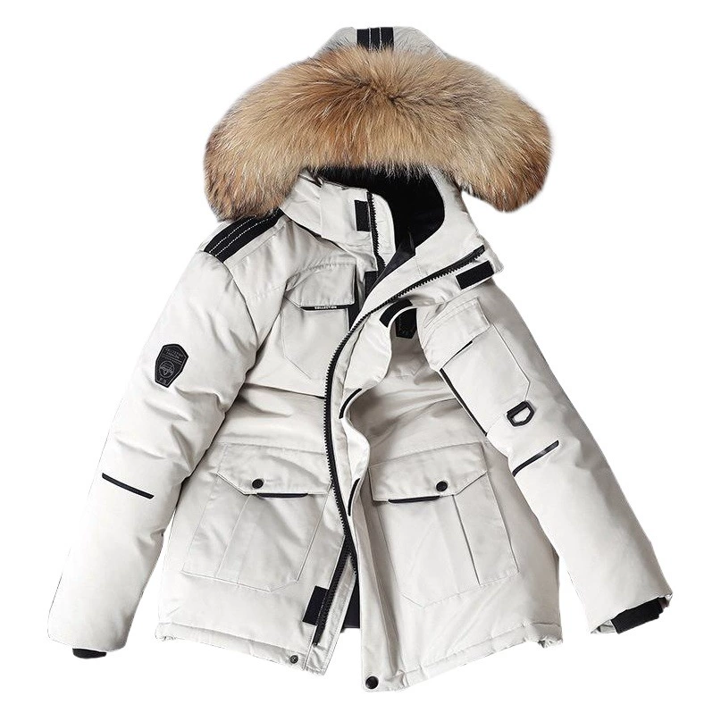 [Внешняя торговля трансграничная] Холодостойкая одежда для мужчин, короткая мужская зимняя повседневная куртка с утолщенным меховым воротником для женщин, японские и корейские беговые мужчины