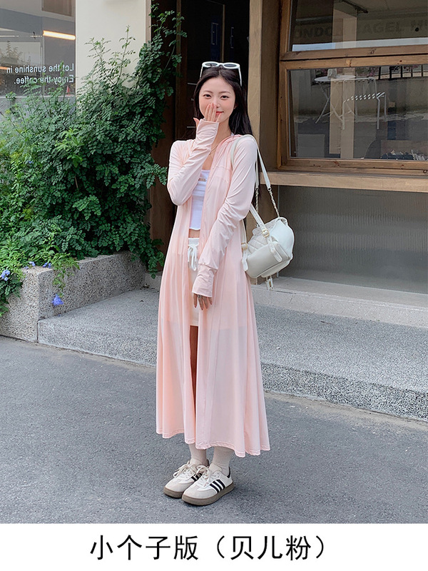 Moxun ロマンチックな 2025 夏の新ロング全身日焼け防止服女性のアイスシルクドレス抗 UV 日焼け防止服|undefined