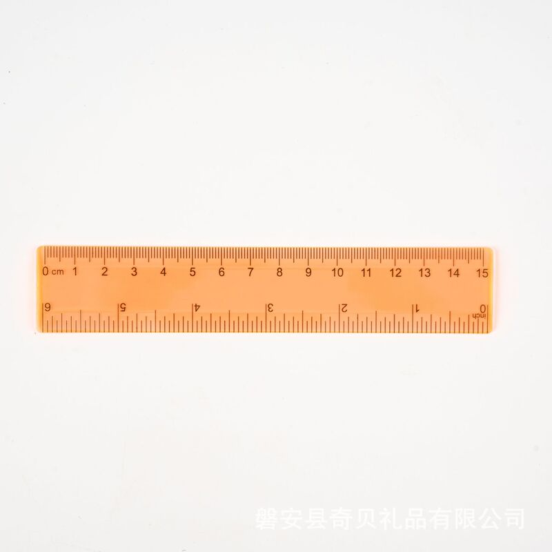 跨境批发广告尺 15cm厘米透明彩色塑料直尺 尺子小学生测量直尺|undefined