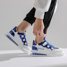 2023新款小白鞋气垫男鞋铆钉设计双鞋带韩版小众板鞋现货支持代发