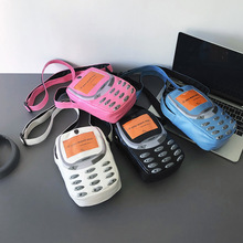 新款小众大容量创意双肩包女恶搞手机印花男书包时尚潮流情侣背包