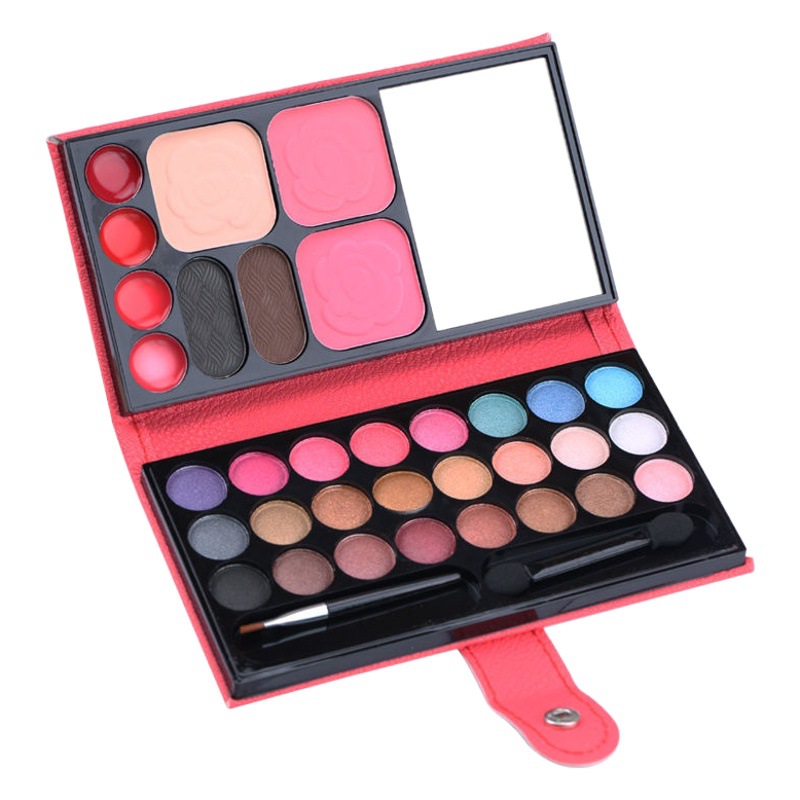 Caja de maquillaje Lamela de 33 colores, lápiz labial perlado, paleta de sombras de ojos, actuación en escenario del Día del Niño, venta al por mayor transfronteriza.