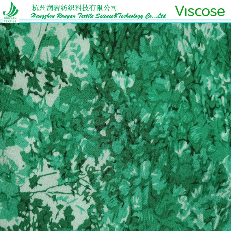 人丝人棉缎印花面料150gsm人丝粘胶缎印花面料 人丝人棉贡缎印花