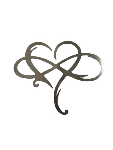 Eternal Love Infinity Heart Iron Decorative Indoor Hanging Metal Wall Decor Cross-border New Product