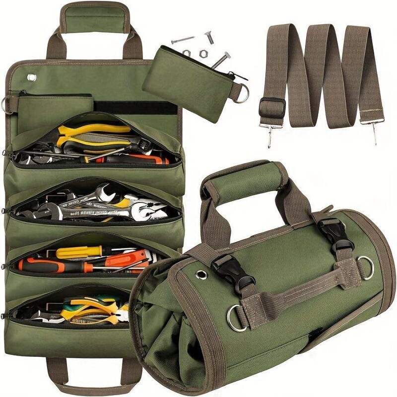 Tool Roll Bag - Heavy Duty Roll-Up Tool Bag Organizer Customized Heavy Duty Portable Tool Bag Tool Roll Bag - Heavy Duty Roll-Up Tool Bag Organizer Customized Heavy Duty Portable Tool Bag