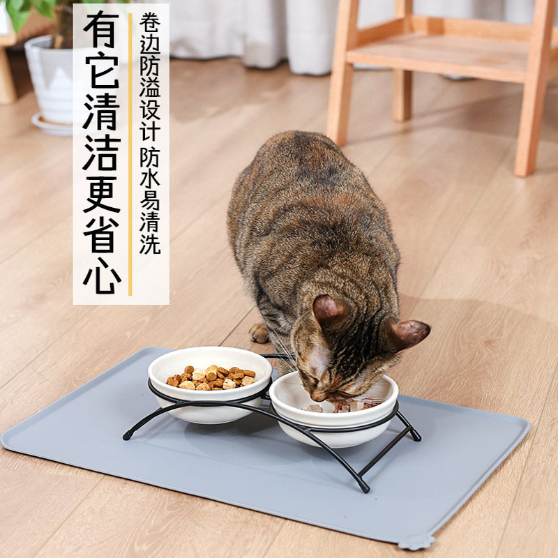 宠物硅胶餐垫大号防滑隔热垫狗硅胶餐垫碗垫猫喂食垫宠物食品垫