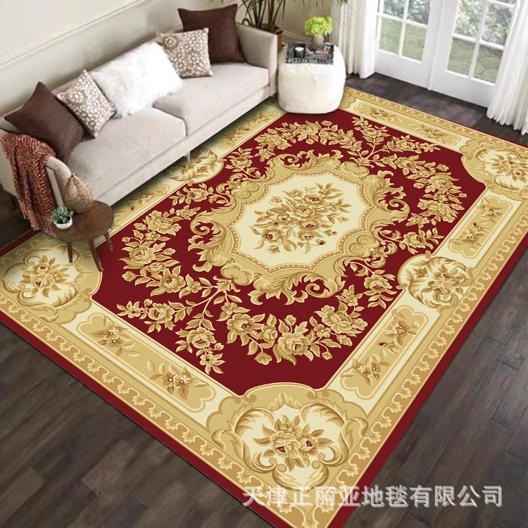 Alfombras de cachemira transfronterizas lavados con agua alfombras de mesa de té de estilo bohemio alfombras de absorción de agua alfombras antideslizantes para el hogar