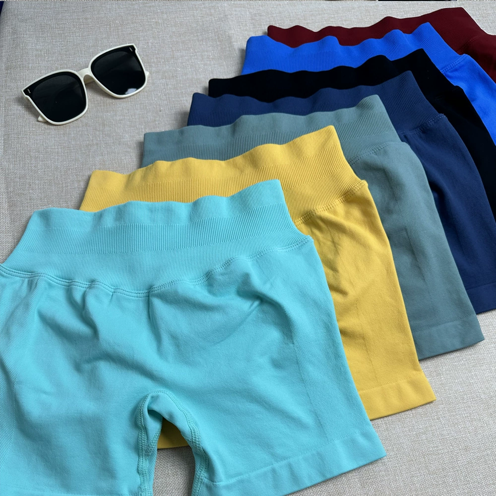 Трансграничные dfyne конфеты цвета три сегмента талии и ягодицы бесшовные нижние шорты для йоги