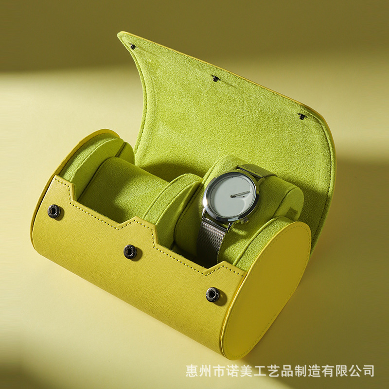 New Watch Box Watch Display Box Mechanical Watch Essential Travel Storage Box Yellow Leather Watch Gift Box Packaging