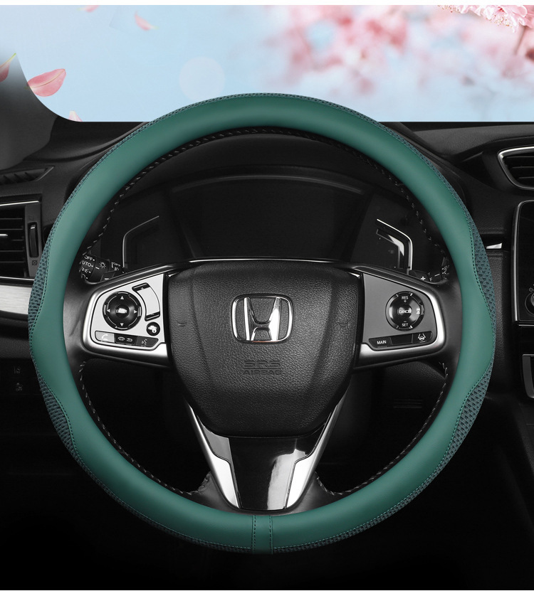 Four Seasons Honeycomb Mesh Steering Wheel Cover Breathable Non-Slip Wear-Resistant Durable Car Interior Accessories Suitable for 38cm Steering Wheel Covers