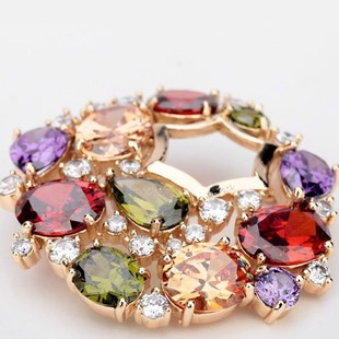 Jinsi Women's Zircon Inlaid Brooch Clothing Accessories Niche Design High-End Simple Accessible Luxury Corsage