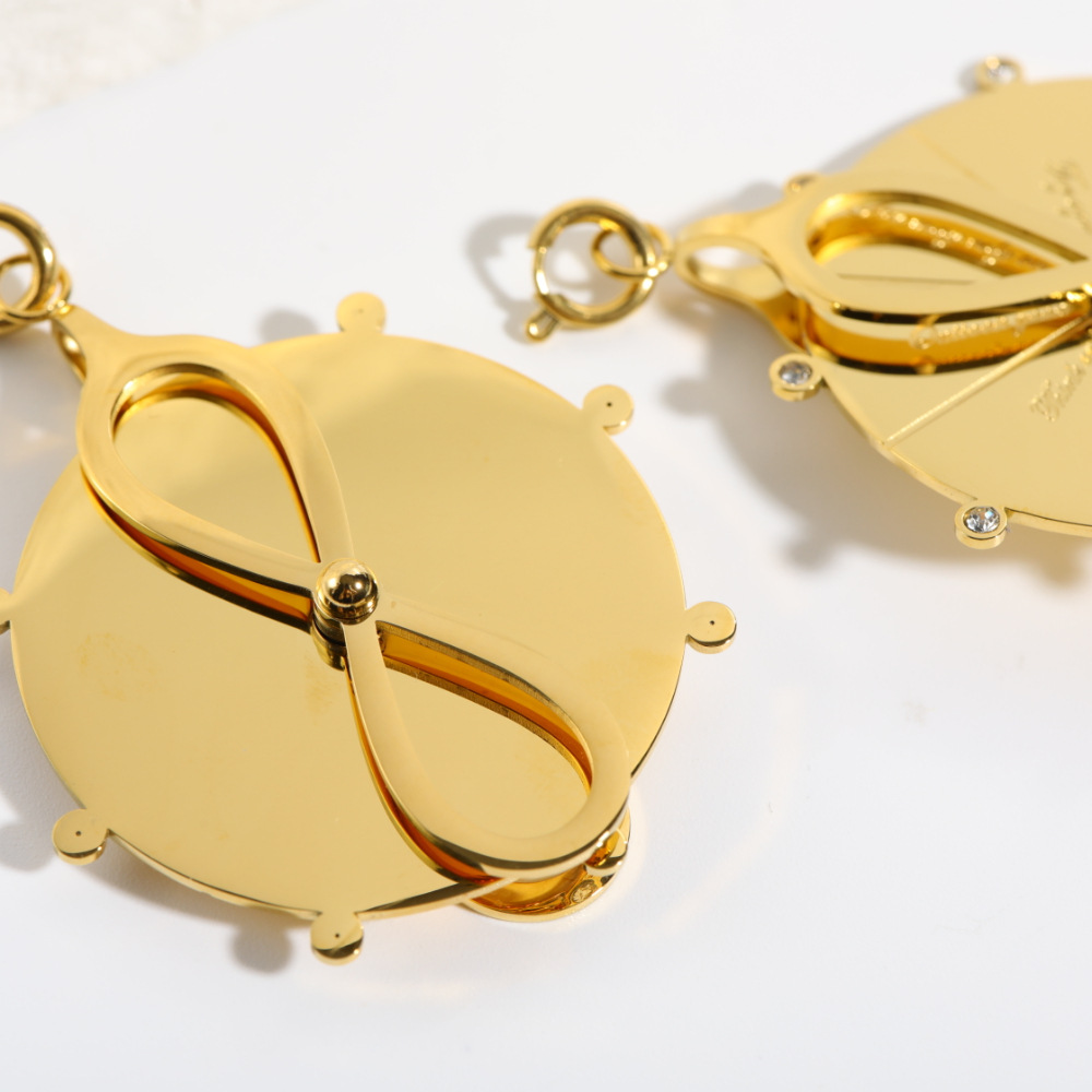 New Fashion Tarot Card Words round Turntable Proverbs Pendant Stainless Steel Necklace