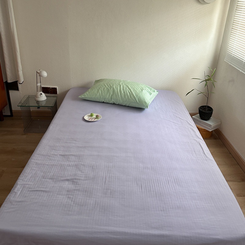 イン無地シンプルな純綿シングルピースベッドシーツ純綿シングルピースキルト 1.8 ボックスシーツマットレスプロテクターベッドカバー卸売