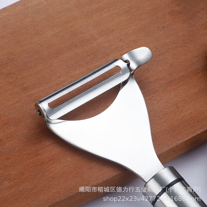 304不锈钢花梨木削皮刀 批发厨房工具多功能瓜果玉米刨丝土豆削皮|undefined