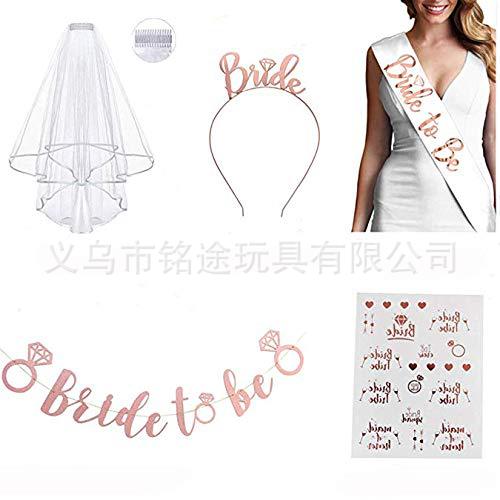 HESET21 velo corona hombro Correa cadena bandera pegatinas 5 piezas conjunto