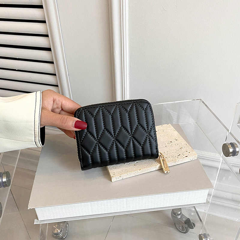 软皮小钱包女士2023新款小众设计高颜值拉链短款女式钱夹日式短夹