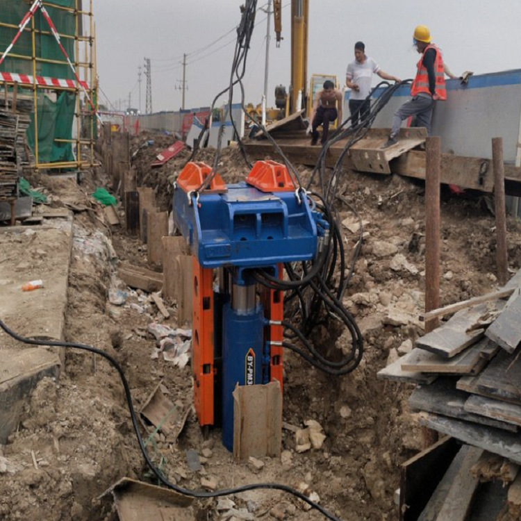 Excavadora, máquina de pilotes, excavadora modificada, martillo vibratorio hidráulico, máquina de pilotes estáticas, pilotes fotovoltaicas prefabricadas de placa de acero