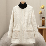 『商场同款』高级感气质圆领2025秋冬新款宽松桑蚕丝外套上衣新款