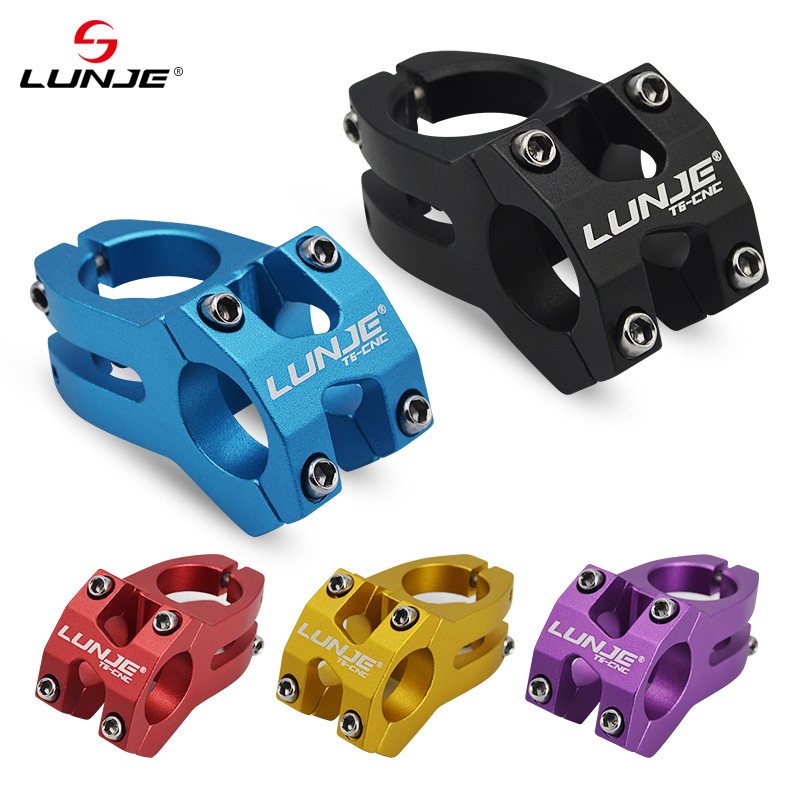 Lunje Bicycle Stem Mountain Bike Downhill Stem Aluminum Alloy Hollow Stem 25.4mm Bicycle Accessories Lunje Bicycle Stem Mountain Bike Downhill Stem Aluminum Alloy Hollow Stem 25.4mm Bicycle Accessories