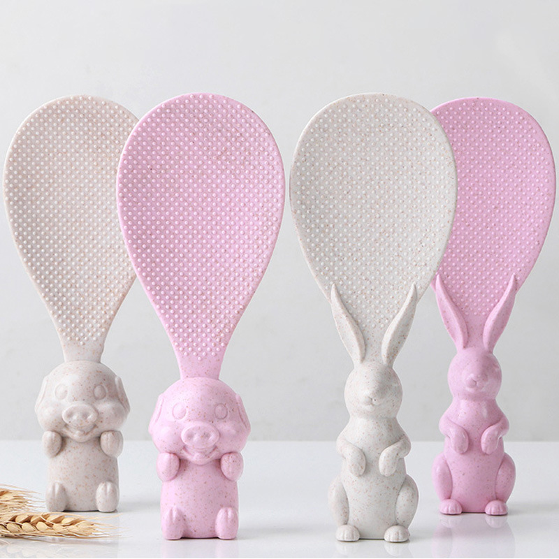 Wheat Straw Rice Spoon for Home Use, Creative Non-Stick Rice Serving Spoon, Kitchen Rice Scoop, Rice Spoon