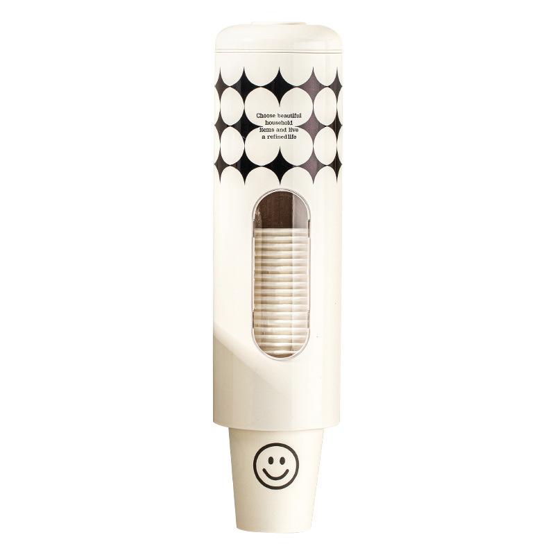 simple taza de plástico tipo pared beber máquina de café casero taza de papel almacenamiento rack desechable sin perforación rack de taza