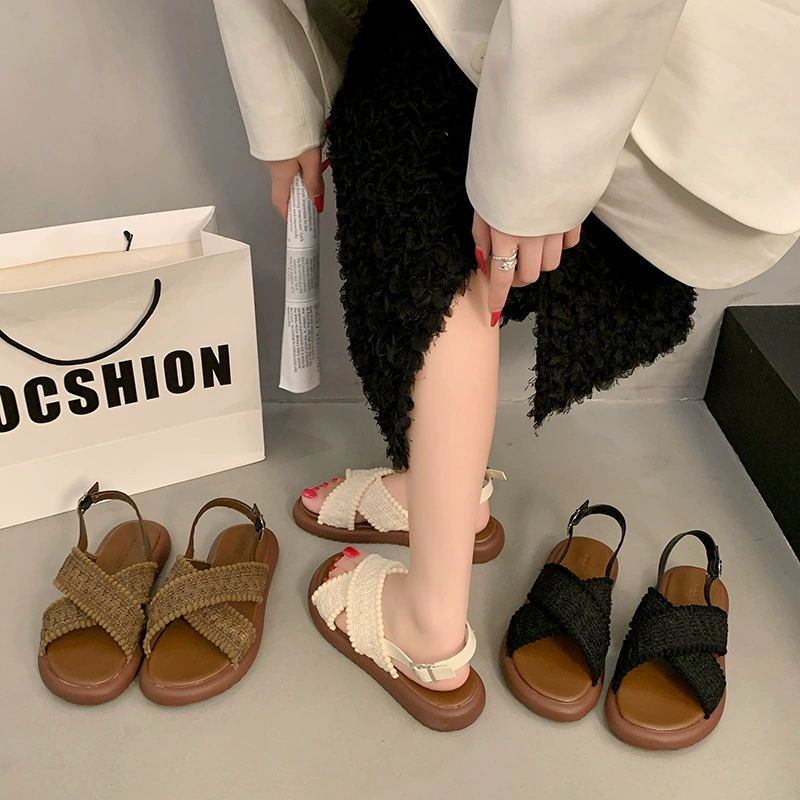 Плоские сандалии женский 2025 летом носить новый фея ветер с юбкой Богемный праздник пляж сандалии