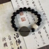 Black beads copper coin