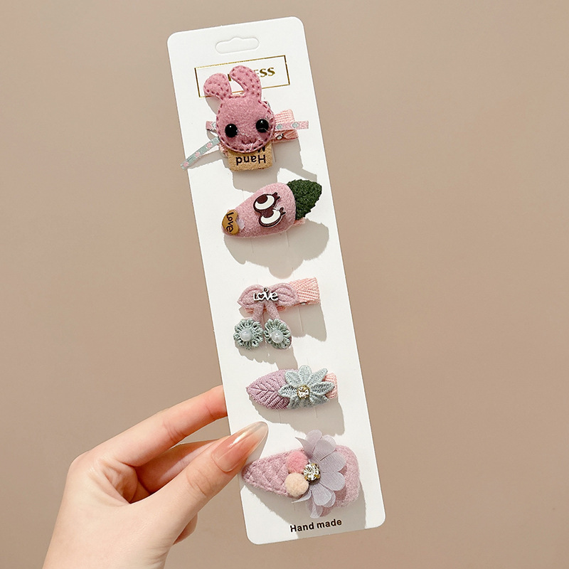 Horquilla para bebés y bebés, linda y súper linda horquilla de lanugo, las niñas y los niños no lastimaran el cabello, pinza para el cabello, clip de tela de paquete completo, tocado