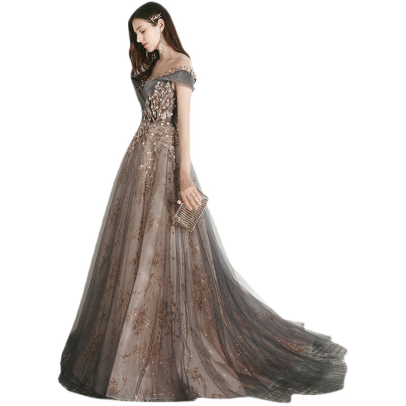 Vestido de noche para mujer 2026, nuevo estilo elegante, de lentejuelas, de lujo ligero, a la moda, de gran venta, para anfitriona image 1