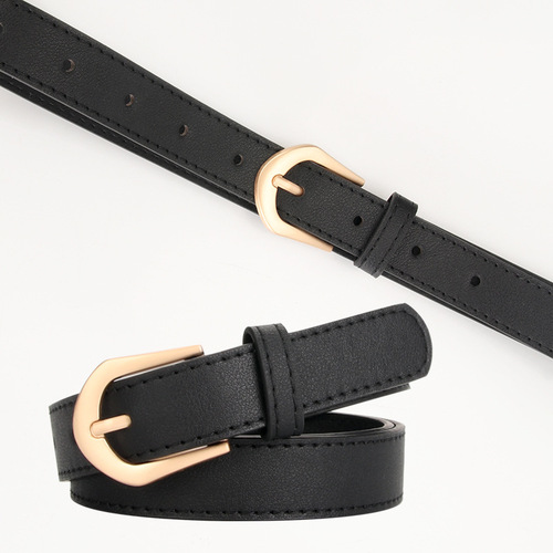 Belts for women, casual and versatile, simple Korean version, versatile pants belt decoration, high-end fashion alloy pin buckle belt
