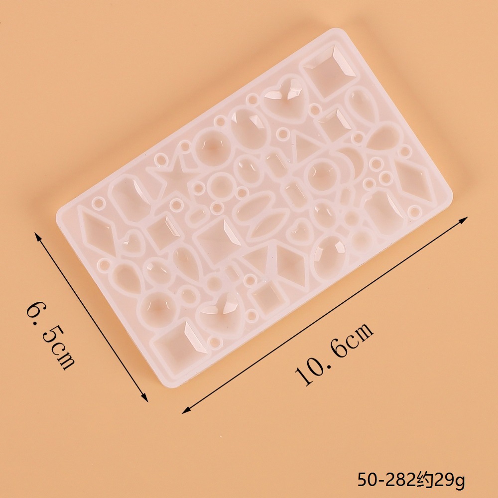 Hecho a mano DIY cristal epoxi joyería colgante etiqueta molde de silicona epoxi molde de silicona
