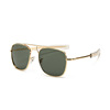 Retro metal trend sunglasses, glossy glasses solar-powered, European style