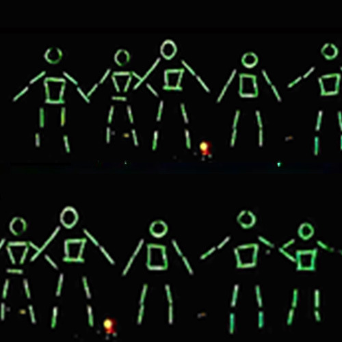 EL luz luminosa luz fría Stickman fluorescente rendimiento de baile ropa luminosa empresa Reunión Anual ropa de rendimiento