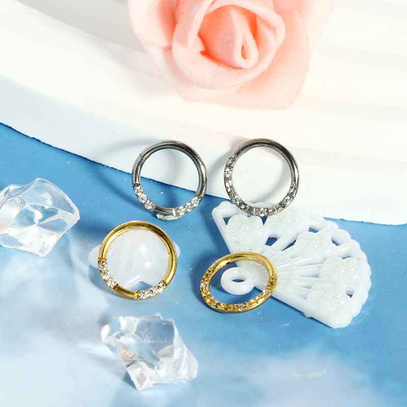 Labret piercing jewelry detail image