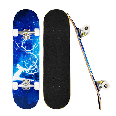 new pattern Skate beginner Maple Skate Teenagers Mobility Short board Brush Street Double warp The four round Scooter wholesale