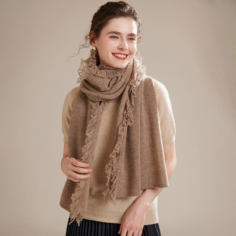 100% чистый кашемир красный вязаный шарф зимний мужской и женский универсальный платок