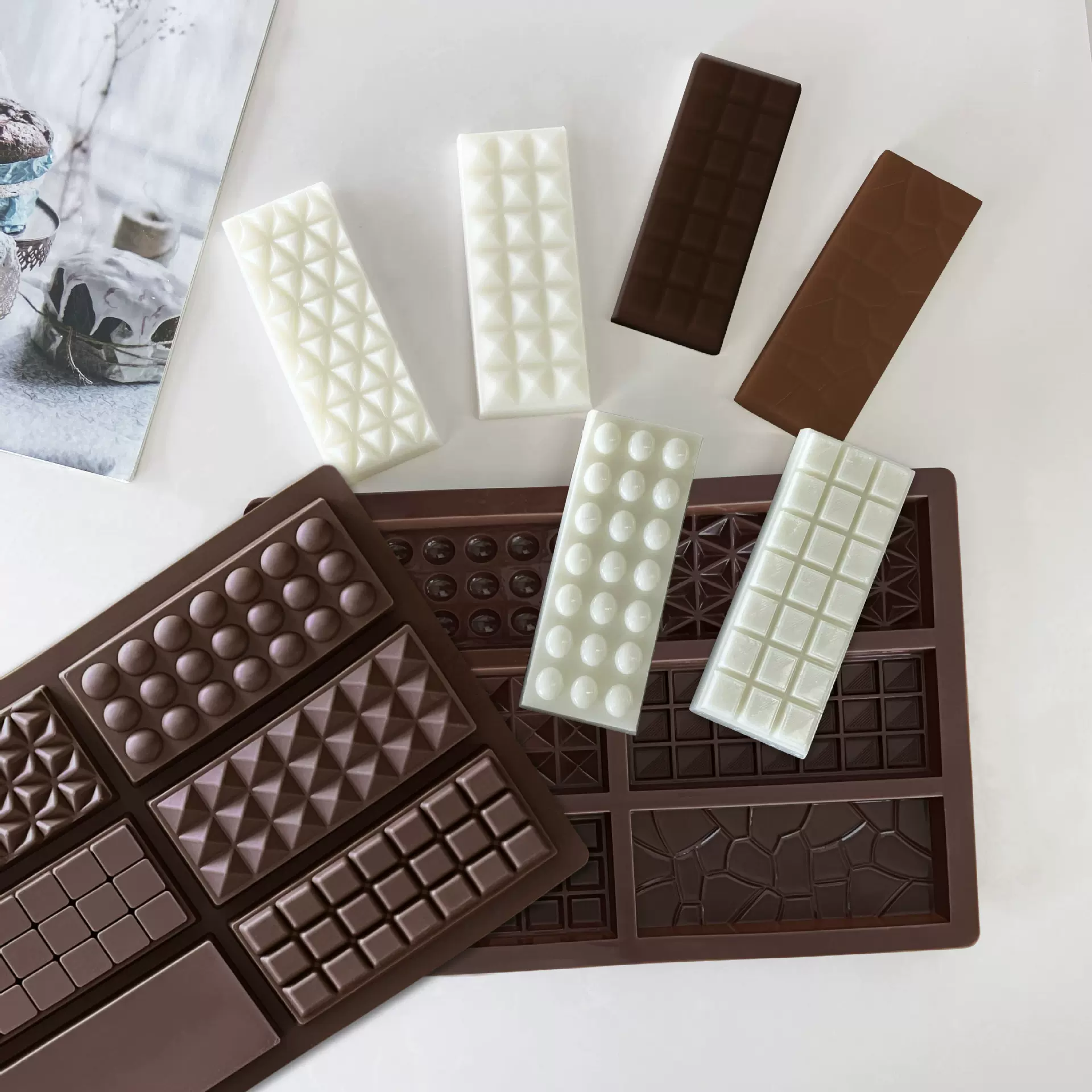 多款式联合迪拜巧克力模具食品硅胶模具易脱模黄油甜品蛋糕模具
