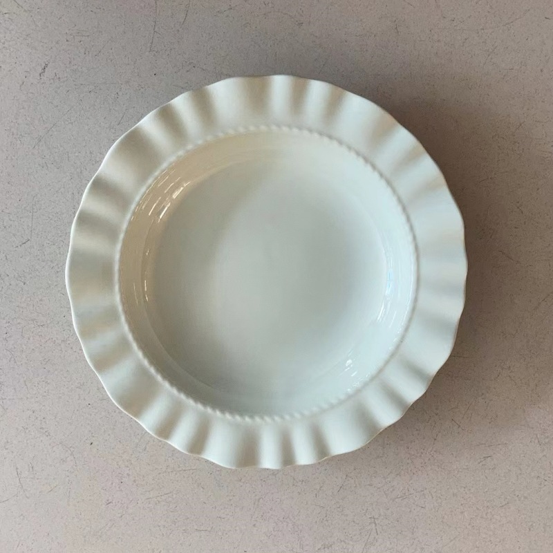 크림 그린 8.5inch 밀짚모자 플레이트