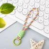 Verdant green double-spelled diamond knot lanyard (with hanging loop)