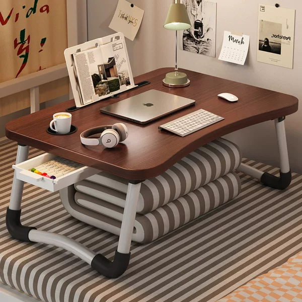 Foldable Bed Small Table Study Desk Laptop Table Lazy Bedroom Bay Window Table Pit Table Simple and Large