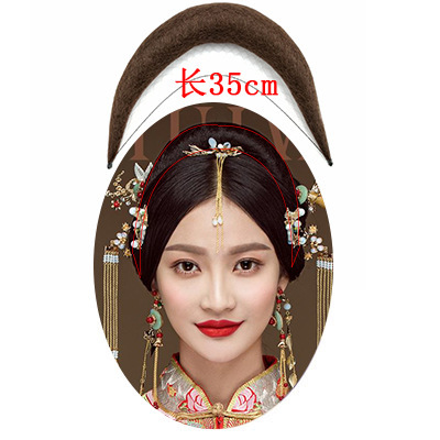 Ancient Costume Hairpiece with Curved Design, Tang Style Soft Horn Hairpiece, Hanfu Style Horn Side Pads, Versatile Bag-like Hairstyle