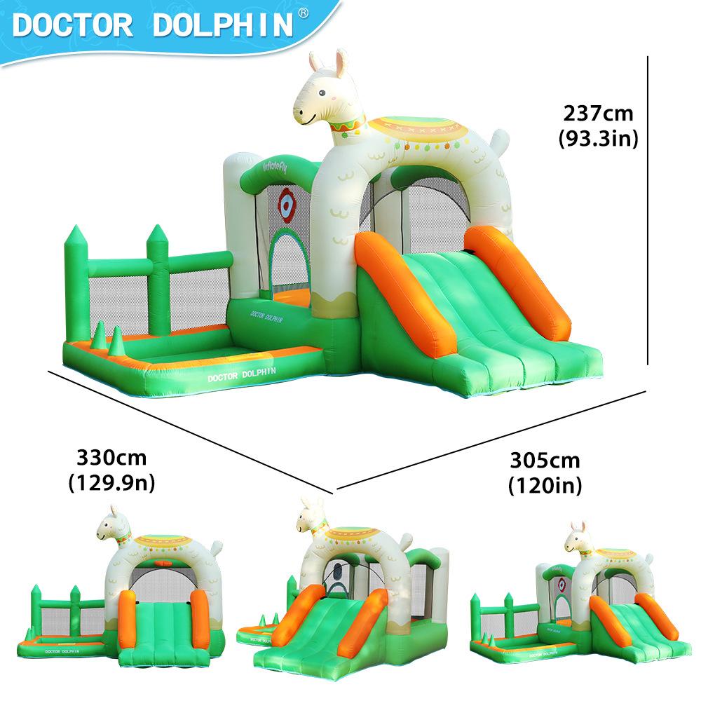 Dr. Pig inflatable castillo pequeño deslizante casero parque infantil jumping cama interior y exterior juguetes inflables castillo