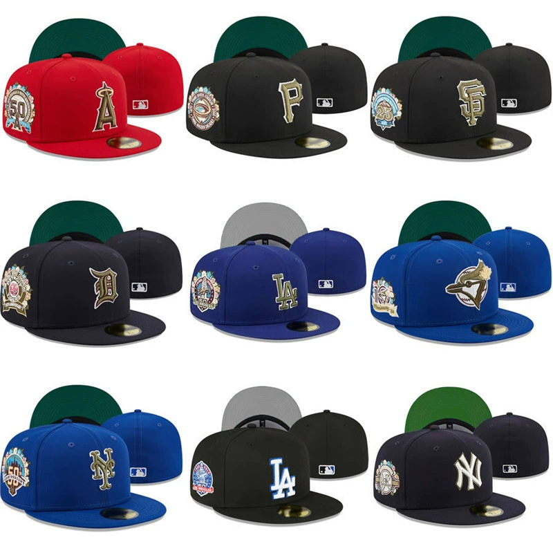 Бейсбольная кепка MLB для внешней торговли, новая шляпа с плоскими полями, закрытая шляпа американской спортивной лиги, модная шляпа размера, шляпа с плоскими полями NF