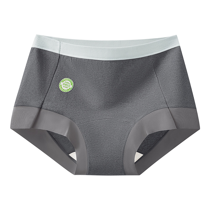 Bragas de algodón de color, bragas de cintura media, bragas antibacterianas transpirables, entrepierna larga, ángulo plano pequeño, bragas no recortadas para mujer