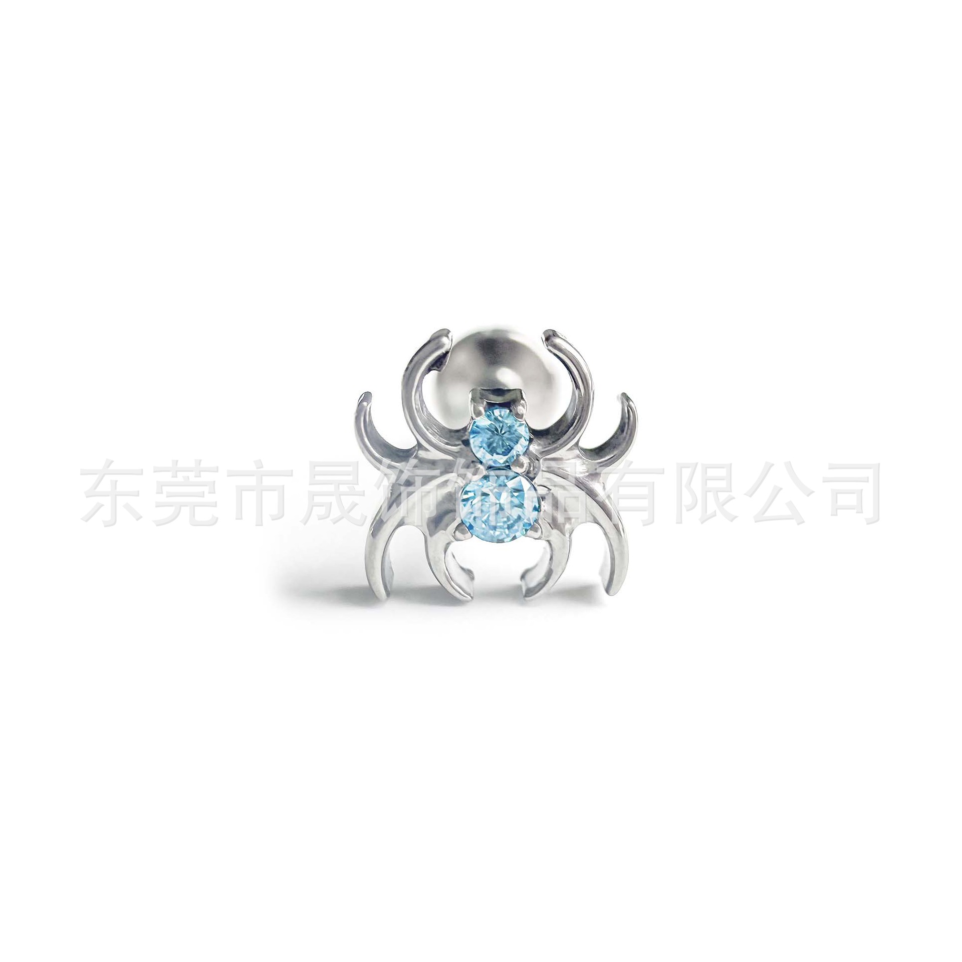 F136 Titanium 蜘蛛 Ear Stud Studded 5A Cubic Zirconia Helix Cartilage Stud G23 Implant Grade Titanium Labret Stud Jewelry Ear 蜗钉 Geometric 造型