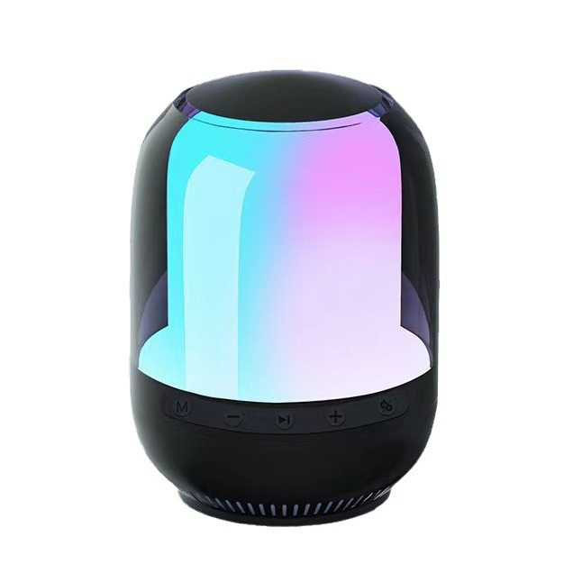 Bluetoothスピーカー カラフルRGB 重低音 クリスタル ワイヤレス デスクトップ ハイパワー オーディオ RGBライト効果 屋外 ポータブル|undefined